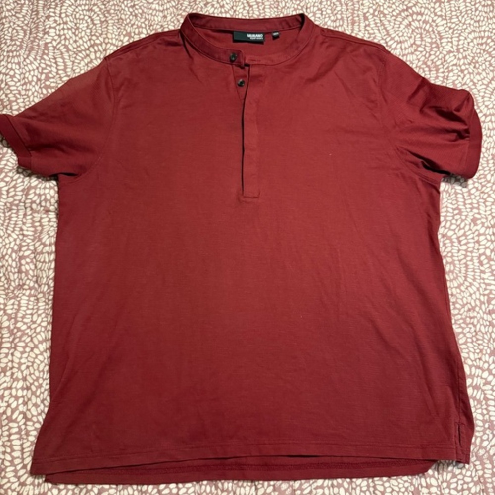 Murano Liquid Luxury Deep‎ Red Polo Shirt XL